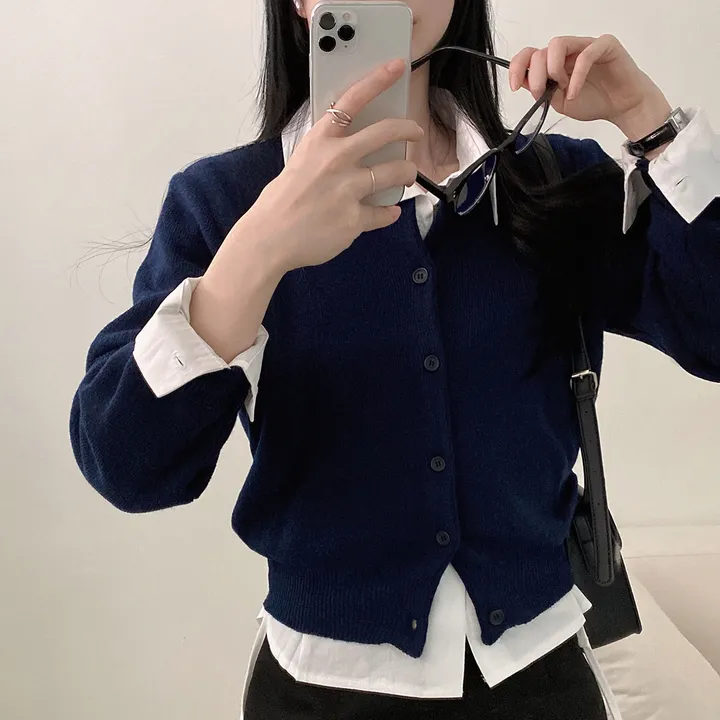 봄필수템 [브이넥/라운드넥] 소장각 라운드 브이넥 기본핏 긴팔 가디건 상세 이미지 93