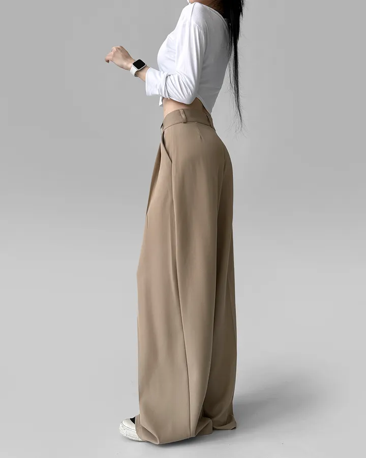 [4계절템/숏,롱/~2XL] 올리브유 메가 통 와이드 더블 핀턱 사계절 슬랙스 상세 이미지 53