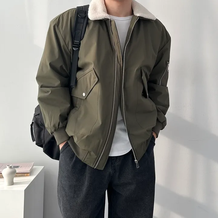 [당일발송!!/주문폭주] 핏보장 숏패딩 오버핏 무스탕 아우터 잠바 패딩 점퍼 퀼팅안감양털항공점퍼 상세 이미지 9