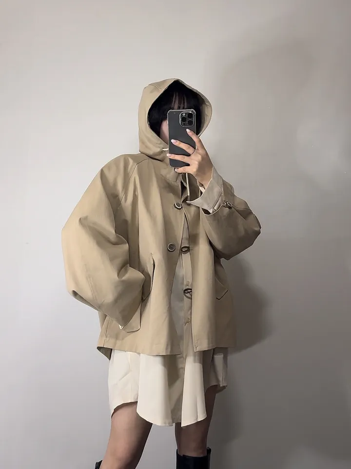 [🤍당일출고🤍/아방핏제대로2color/고퀄리티] 프리미엄 하프 후드 트렌치 야상 코트 자켓 상세 이미지 66