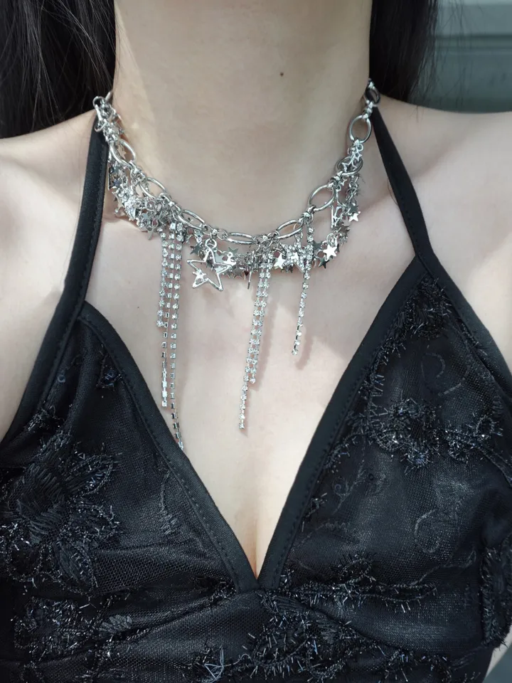 star chain necklace | 별 스타 큐빅 체인 목걸이 상세 이미지 8