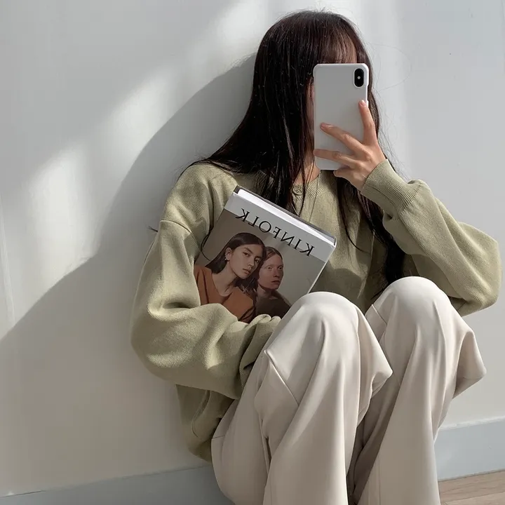 [ 데일리/무려~12컬러 ] 가을 겨울 포포 도톰 라운드 가디건 상세 이미지 27