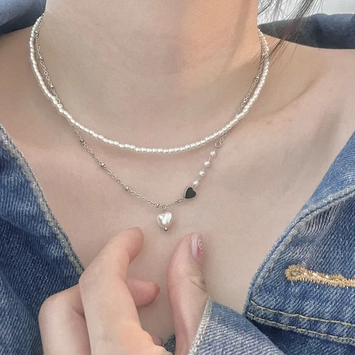 *made* 사계절 만능 레이어드 론델 비즈 목걸이 (2size 13color) 상세 이미지 5