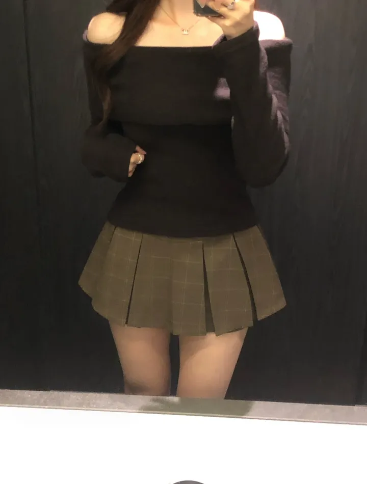 +특가할인✨ [봄신상/팔뚝살소멸핏] 기본충실! 로제 오프숄더 슬림 니트 긴팔 티셔츠 knit (*핏,컬러완벽 *흘러내림X) 상세 이미지 73