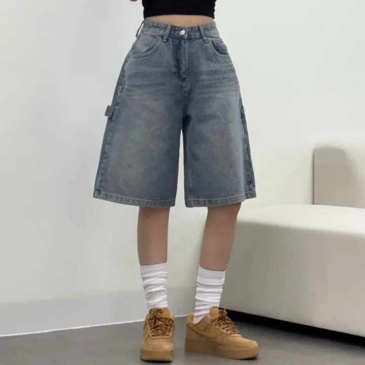 [카펜더버뮤다🐰/숏&롱/~2XL] 아일렛 카펜더 5부 7부 버뮤다 데님 숏팬츠 여름반바지 기장선택 남녀공용 하체커버 빅사이즈 (5Col) 상세 이미지 32