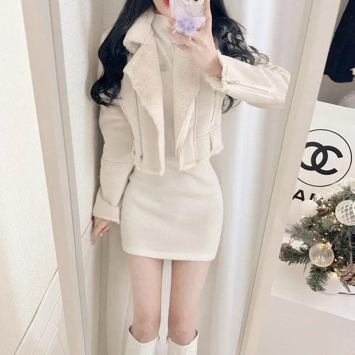 [주문폭주💝자체제작/후기보세요💝] 컬러추가 ! (벨트SET)(원조고퀄)(슬림핏)(모델소장)매력 쁠리 여신 크롭 무스탕 상세 이미지 27