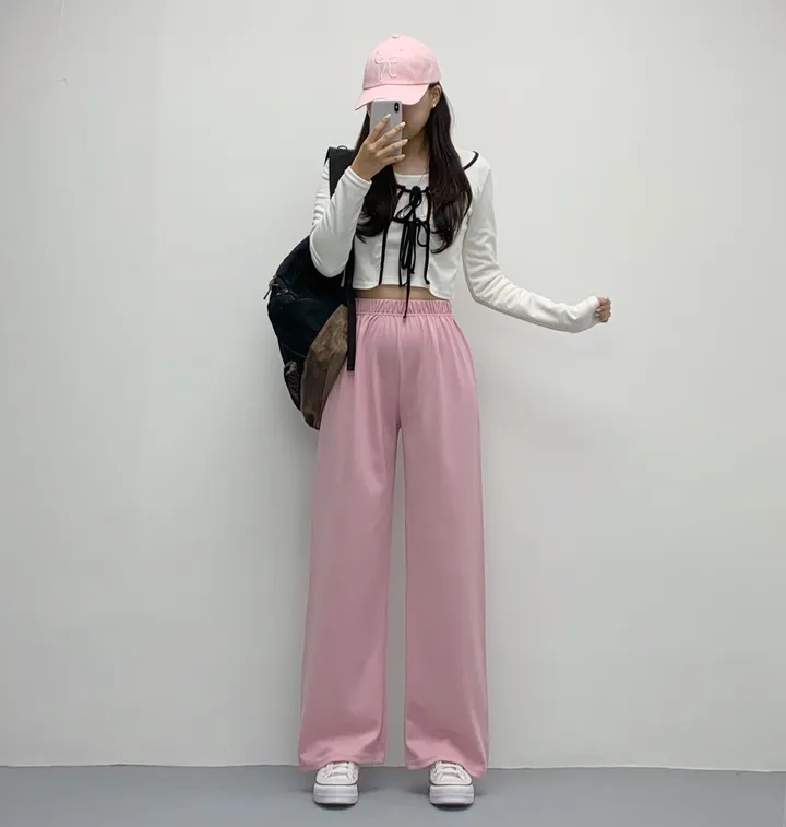 당일🚀[숏&롱/편한바지!] 드림 컬러 밴딩 롱 와이드팬츠 트레이닝팬츠 댄스복 여름팬츠 사계절팬츠 키작녀 키큰녀 (7Col) 상세 이미지 27