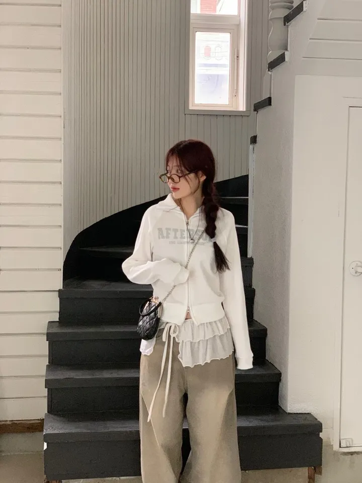[기모원단ෆ투지퍼]토미 빈티지 레터링 프린팅 나그랑 투웨이 하이넥 카라넥 시보리 집업 점퍼 2color 상세 이미지 28