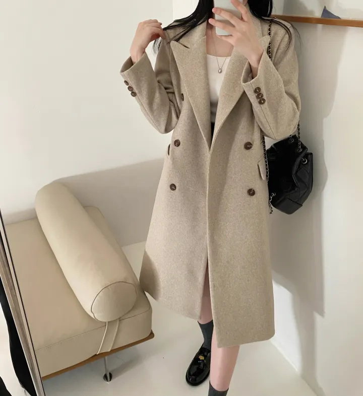 플룻 코트 봄코트 롱코트 하객룩 울코트 상세 이미지 7