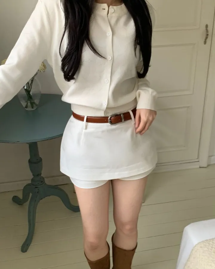 팔뚝살부각X /팬던트 가디건 봄가디건 세미크롭 크롭 니트 가디건 상세 이미지 86