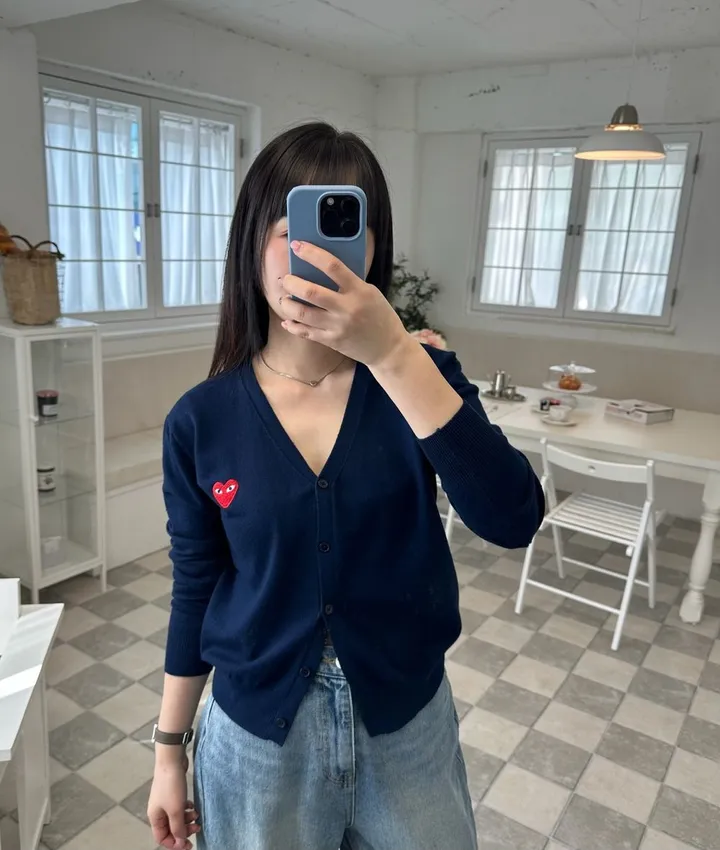 하트 가디건 브이넥 데일리 빠른출고 4color 상세 이미지 14