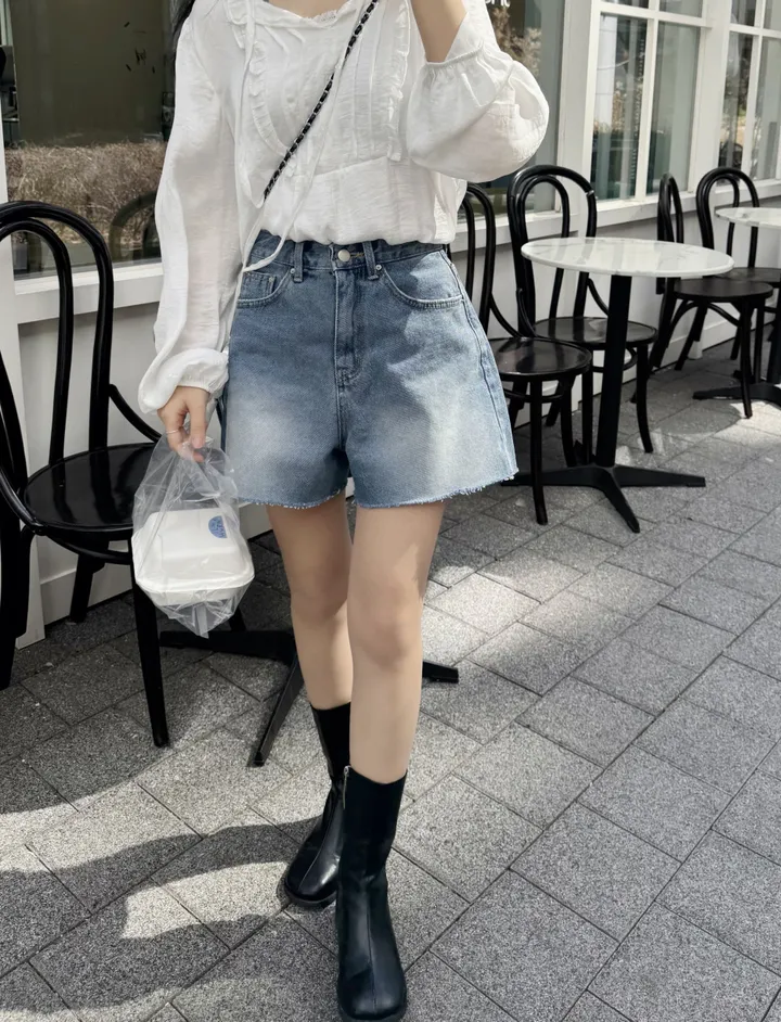 [주문폭주/인기재진행] 싸이클 컷팅 숏 데님 팬츠 상세 이미지 12