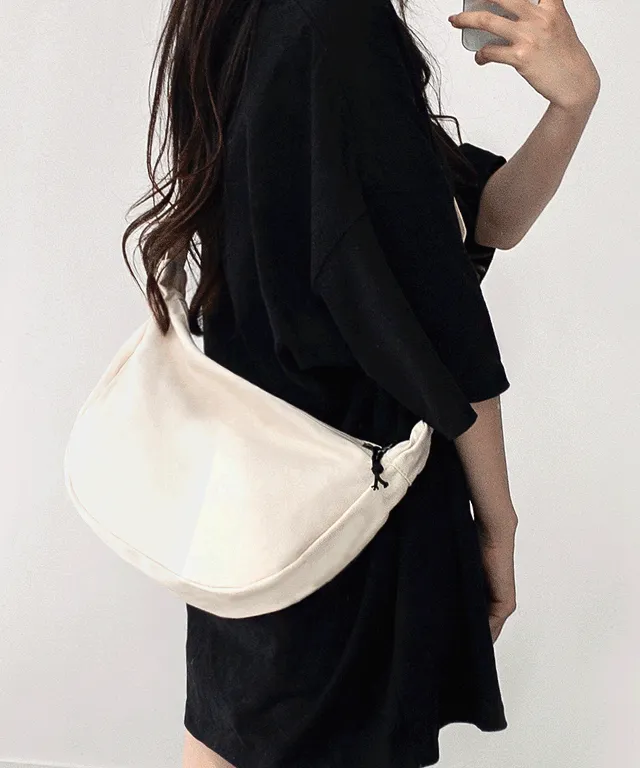 ❤️당일출고❤️ [30,000판매돌파]❤️ 반달 캔버스 에코 크로스백