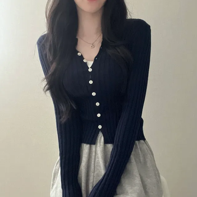 [ 누적판매1,000장🔥/여리핏! ] 클린 잔골지 슬림핏 긴팔 가디건 (7col) 상세 이미지 9