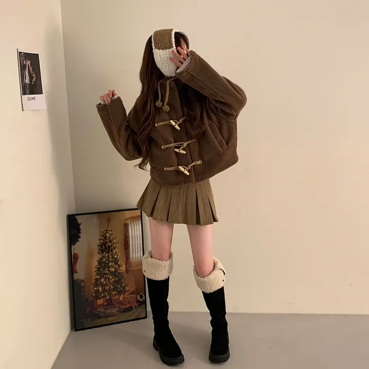 *따수운전체누빔🔥set강추* 포근 토글 덤블 떡볶이점퍼 양털 퍼 뽀글이 자켓 뽀글이집업 이중덤블 누빔패딩 상세 이미지 14