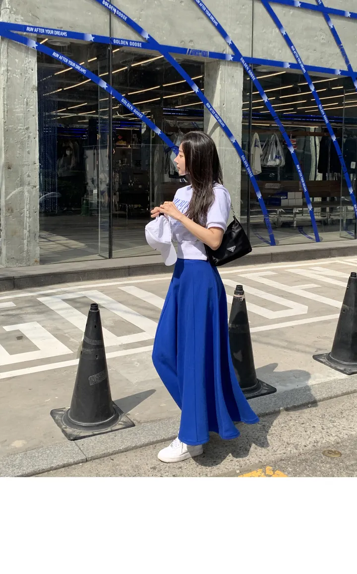 (자체제작/주문폭주~)헤리티지 맨투맨 롱 스커트 세트 상세 이미지 15