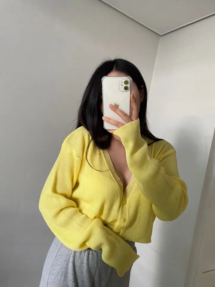 [핏보장!! 주문폭주!] 코즈캣 썸머 크롭 숏 가디건 얇은가디건 / 옐로우 연보라 라벤더 레몬 상세 이미지 7