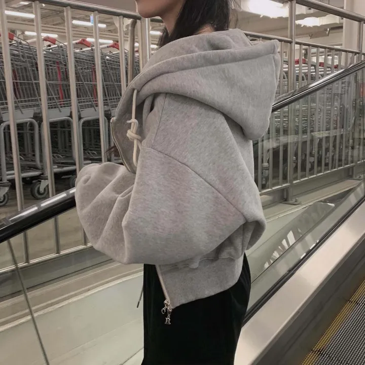 [완전인기✨/백염컬러 당일출고!] 자체제작 크치Made 꿈에 나온 핏, 투웨이 양기모 크롭 후드집업 ver 아우터 자켓 - zipup 상세 이미지 92