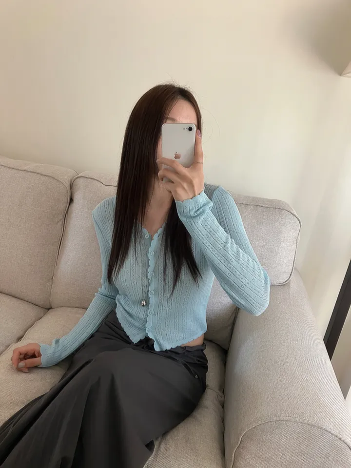 [썸머/데일리]웨이브 펀칭 썸머 가디건(4컬러) 상세 이미지 28