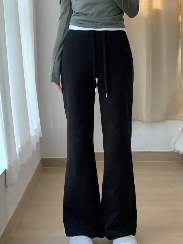 (핏대박) 부츠컷 밴딩 롱기장 꾸안꾸 골반 보정 슬림 말라핏 키큰녀 운동 봄 여름 가을 간절기 데일리룩 바지 츄리닝 트레이닝 팬츠 4color 상세 이미지 9