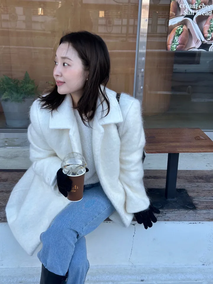 [주문폭주/핑크강추🩰] 헤어 울 하프코트-2col 상세 이미지 14