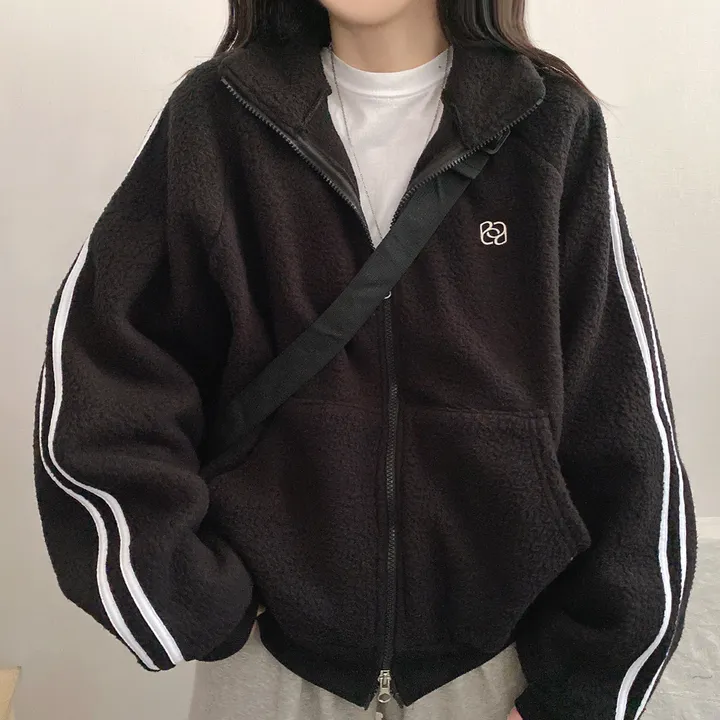 겨울*[포근/따뜻데일리!] 로지 양털뽀글이 두줄져지 투웨이 후리스 집업점퍼 4color 상세 이미지 24