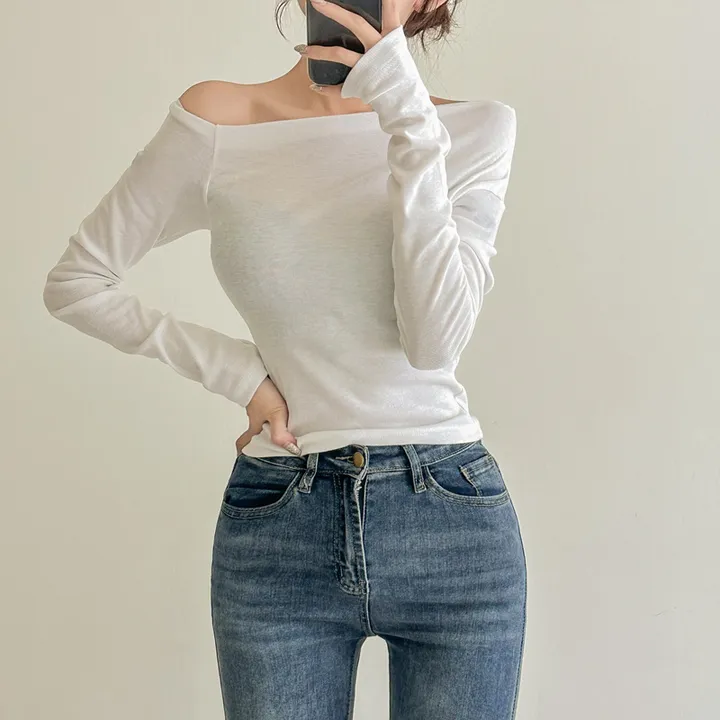 제니 원숄도 오픈 원오프숄더 스핀 티셔츠 러블리 상세 이미지 25