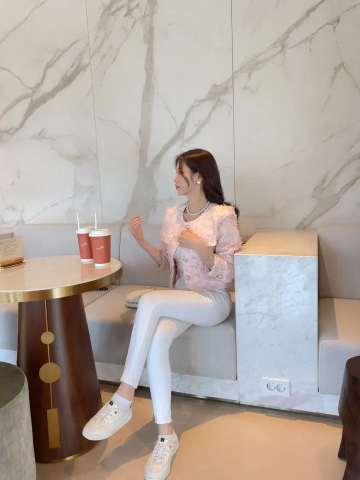 조이풀 깃털 트위드 자켓 ( 3color ) 상세 이미지 8
