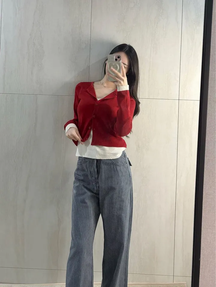 [일체형] 4color 레이어드 니트 가디건 *레이어드 가디건, 골지 가디건, 간절기, 배색가디건 상세 이미지 14