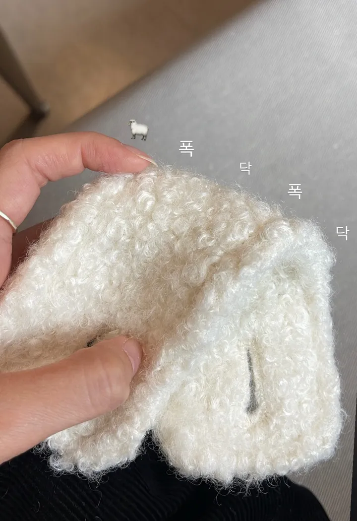 [주문폭주] 크리미 하이넥 숏코트 - 2col 상세 이미지 14