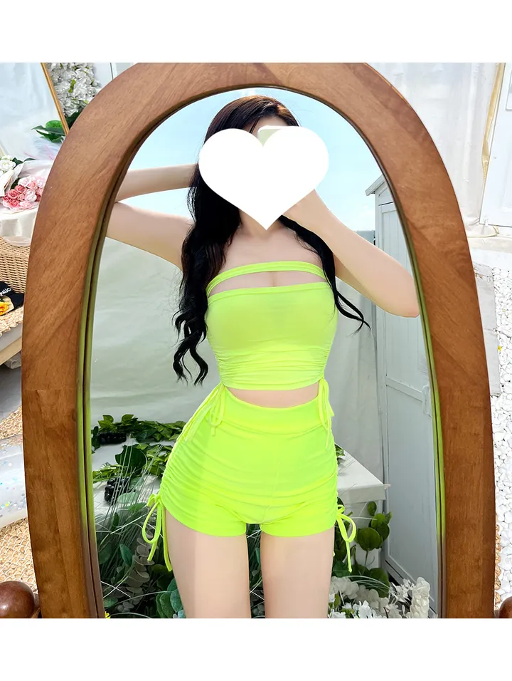 [누적10000장판매][당일발송] 스윔 스트링 하이웨스트 숏 팬츠 [국내제작 워터밤 흠뻑쇼 페스티벌 뱃살커버 똥배커버 군살커버 수영복 수영반바지 스윔숏츠 스윔웨어] [빠른출고] 상세 이미지 16