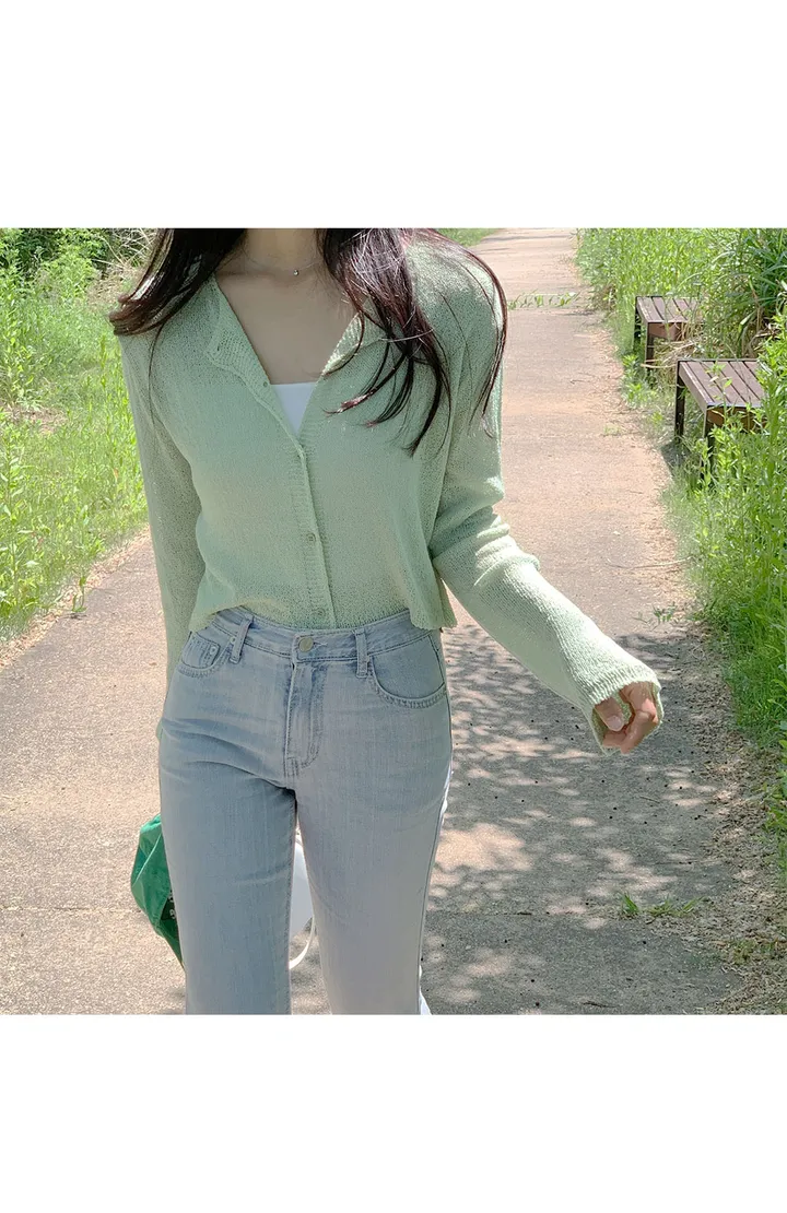 [살안타💖] 팝핑 솜사탕 니트 가디건크롭 시스루 레이어드 볼레로 커버업 부클 가디건 가을 간절기 아우터 살안타템 상세 이미지 95