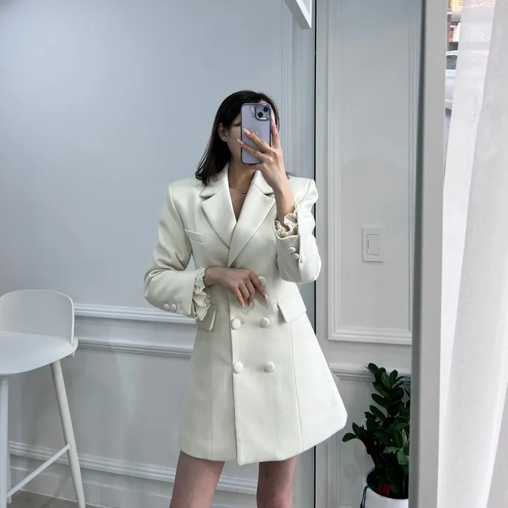 울 라인 더블 하프 코트 3color 2size 상세 이미지 6