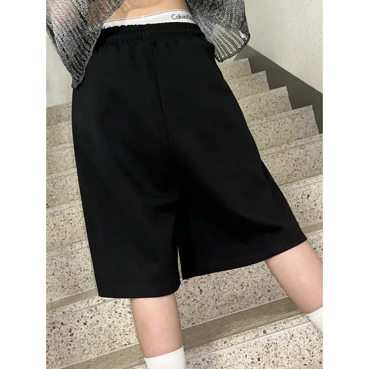 [UNISEX/기획특가/2size!]원턱 라인 루즈 와이드 버뮤다 트레이닝 하프 팬츠(5color) 상세 이미지 10