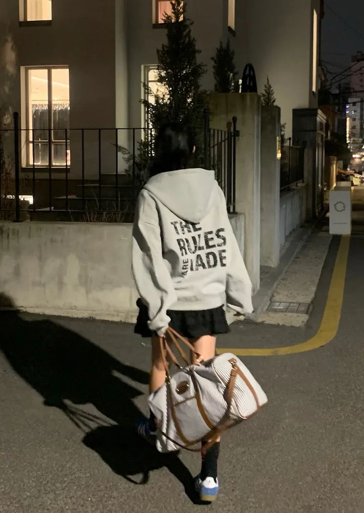 미유 아메리카 오버핏 빈티지 후드집업 상세 이미지 11