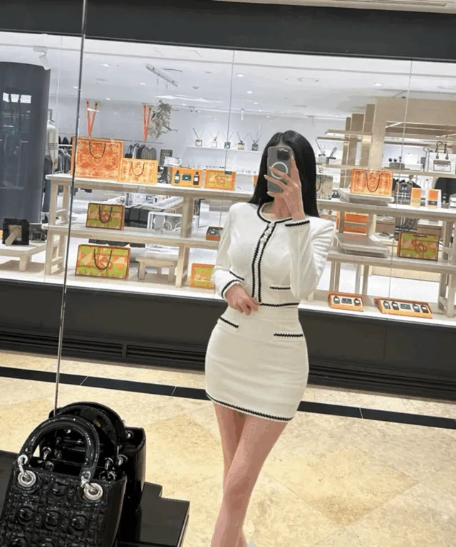 키튼 트위드 스커트 (high quality수입의류)