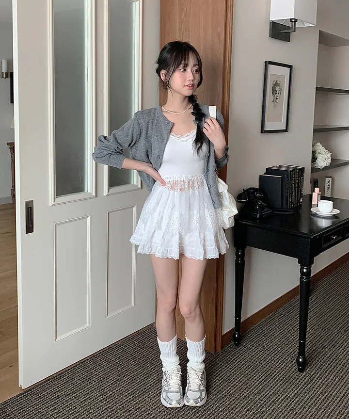 [데일리강추💗] 블러 라운드넥 가디건 봄 가을 / 출근룩 긴팔니트 봄가디건 가을가디건 하객룩 데일리룩 클래식블랑 상세 이미지 25
