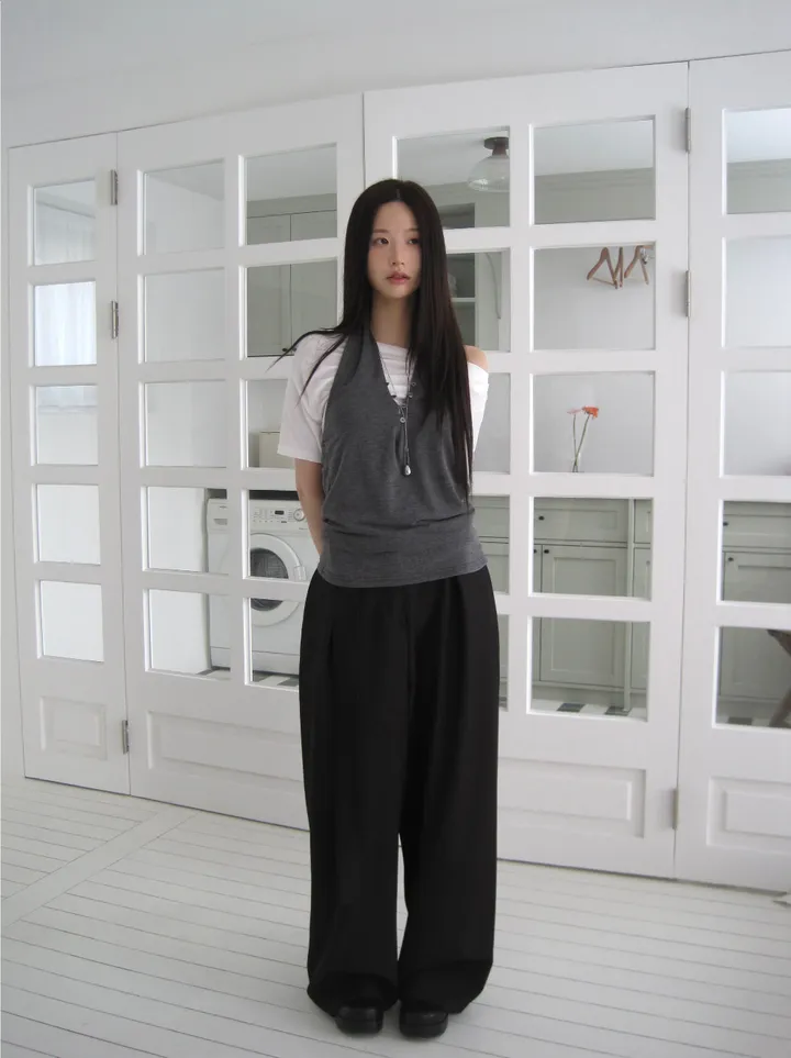 반팔 티셔츠 모델 착용 이미지-S1L28