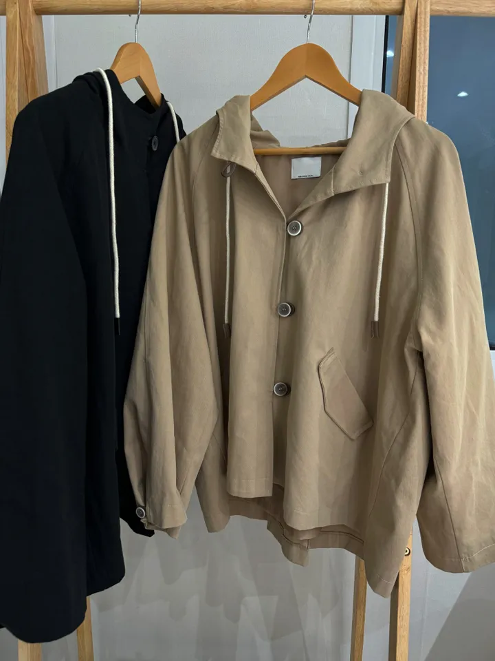 [🤍당일출고🤍/아방핏제대로2color/고퀄리티] 프리미엄 하프 후드 트렌치 야상 코트 자켓 상세 이미지 49