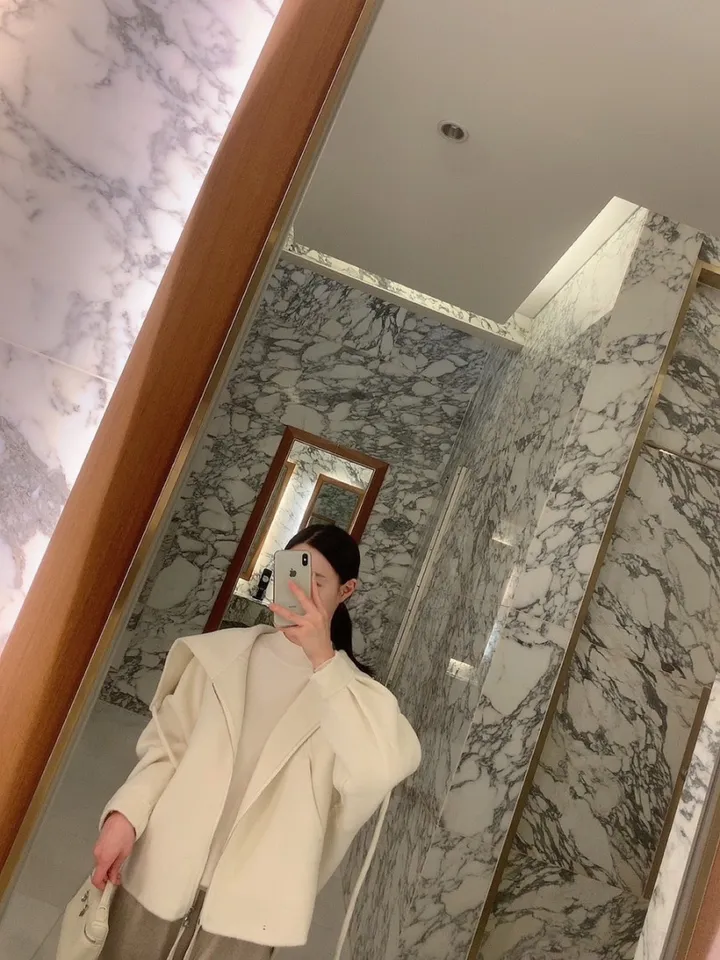 숄카라 양모 울 루즈핏 핸드메이드 숏 코트 상세 이미지 16