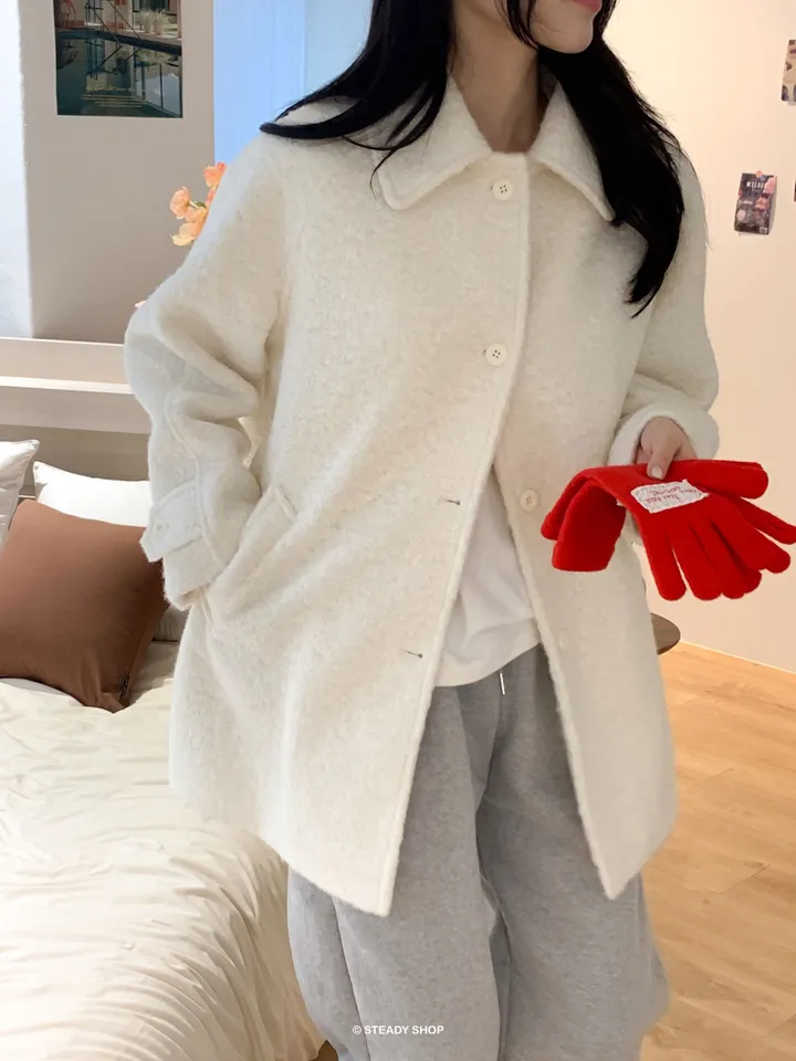 [울코트/울40%/누빔] 코지 부클코트 하프코트 코트 (3colors) 상세 이미지 16