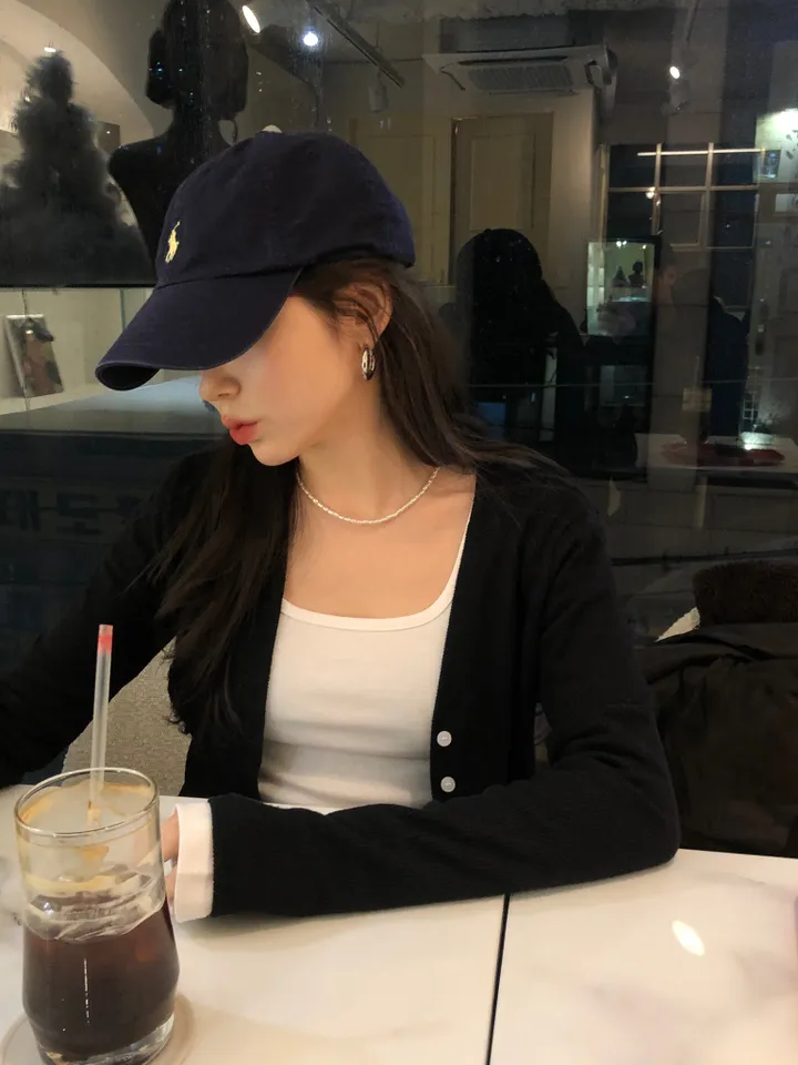레이디 슬림 버튼 골지 가디건 상세 이미지 16