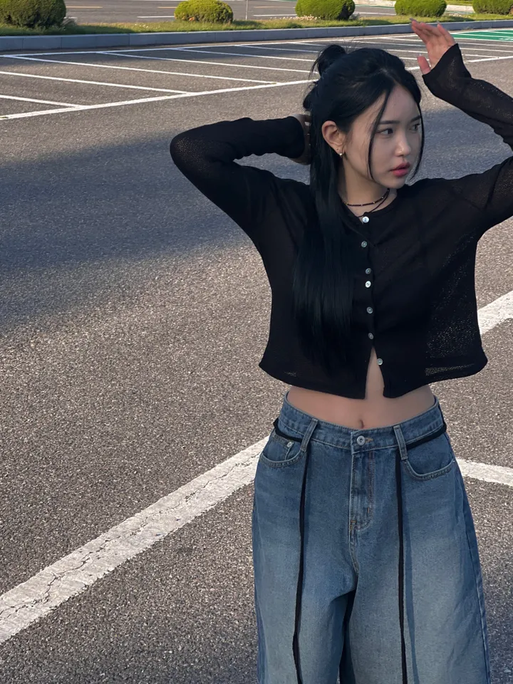 당일발송🔥핏보장 - 빈티지 캐주얼 데님 5부바지 - 버뮤다팬츠 상세 이미지 22