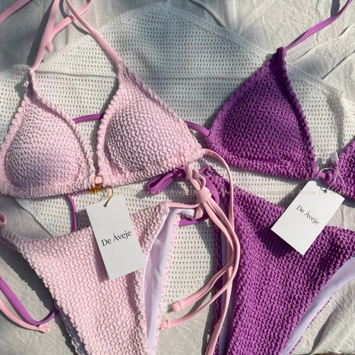 기본 끈 비키니 홀터넥 태닝 골지 3color 상세 이미지 13