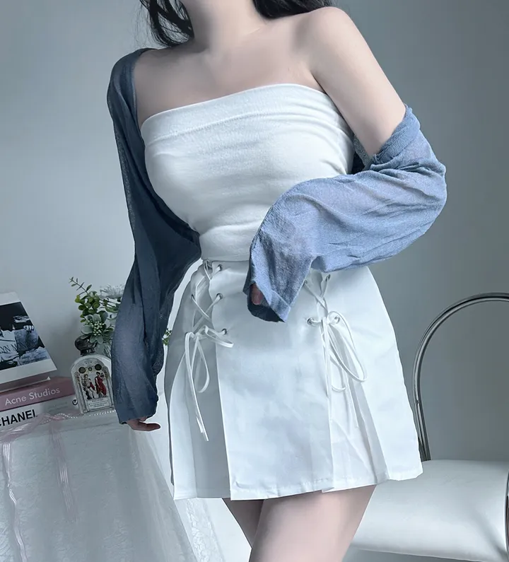 [1+1 할인!] 린조 시스루 볼레로 가디건 여름가디건 볼레로가디건 시스루 니트가디건 크롭 볼레로가디건 상세 이미지 5