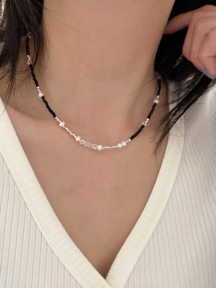 [세트할인] 샤인 담수진주 블랙비즈 목걸이 (1color) 상세 이미지 11