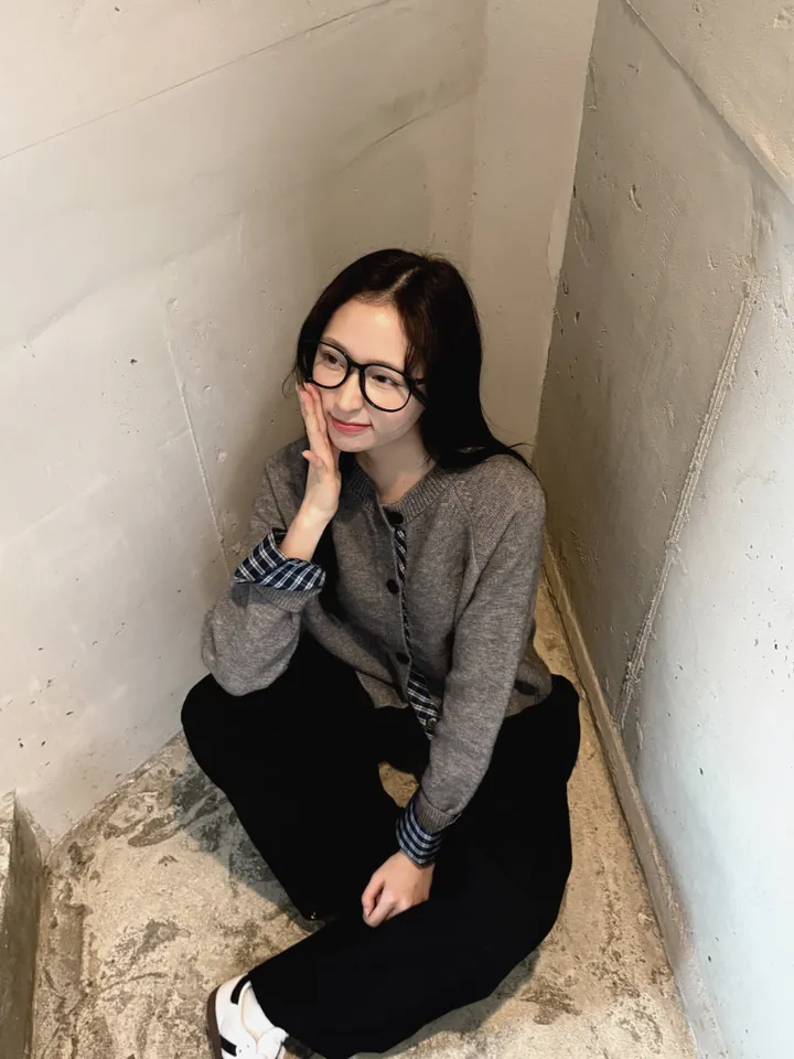 [5color/개강룩] 체크 배색 니트 가디건 상세 이미지 40