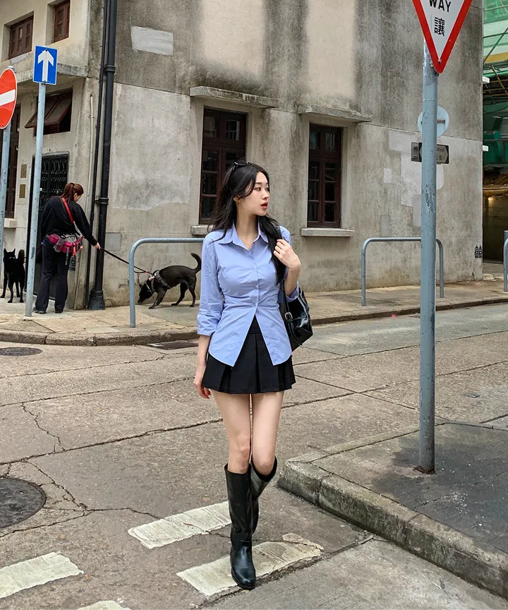 [귀욤아방핏🤎완전강츄] 하이넥 하프 숏 트렌치코트 오버핏 루즈핏 A라인 케이프 바바리 자켓 야상 점퍼 봄 가을 간절기 아우터 데일리룩 2COL 상세 이미지 22