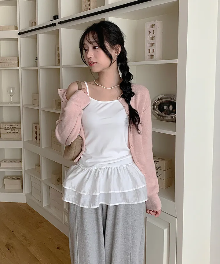 [데일리강추💗] 블러 라운드넥 가디건 봄 가을 / 출근룩 긴팔니트 봄가디건 가을가디건 하객룩 데일리룩 클래식블랑 상세 이미지 39