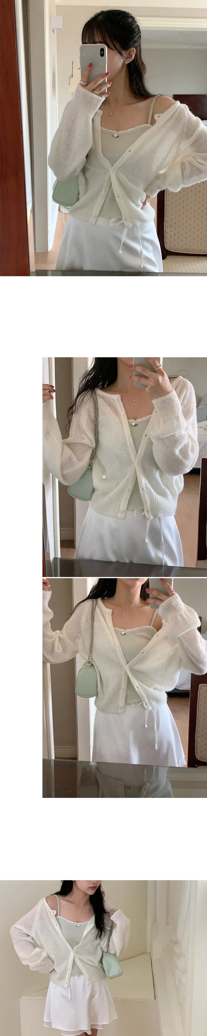 당일/봄가디건🌸 [here you] 퍼지 모헤어 cardigan - 5color (벚꽃룩/울가디건/모헤어니트/나들이룩/봄니트) 상세 이미지 24